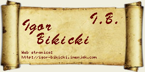 Igor Bikicki vizit kartica